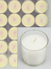 12 Bougies Votives - Veilleuses Blanches - 20h