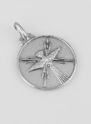 Médaille Colombe de l'Esprit Saint en Argent Massif - 18mm