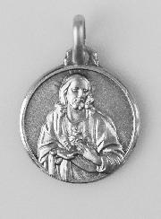 Médaille Sacré Coeur de Jésus en Argent Massif - 16mm