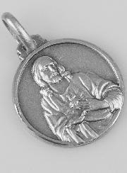 Médaille Sacré Coeur de Jésus en Argent Massif - 16mm