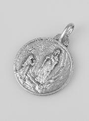 Médaille Notre Dame de Lourdes en Argent Massif - 18mm