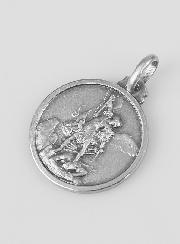 Médaille Saint Michel en Argent Massif - 18mm