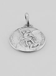 Médaille Saint Michel en Argent Massif - 16mm