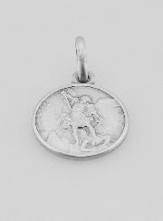 Médaille Saint Michel en Argent Massif - 12mm