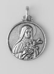 Médaille Sainte Thérèse en Argent Massif - 18mm