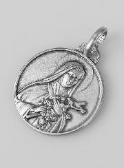 Médaille Sainte Thérèse en Argent Massif - 18mm