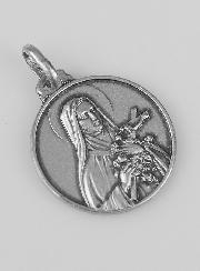Médaille Sainte Thérèse en Argent Massif - 18mm