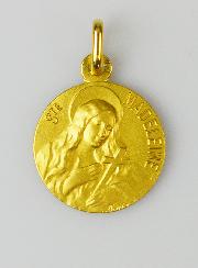 Médaille Sainte Marie-Madeleine en Plaqué Or - 18mm