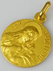 Médaille Sainte Marie-Madeleine en Plaqué Or - 18mm