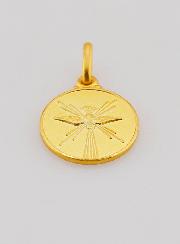 Médaille Colombe Esprit Saint en Plaqué Or - 14mm