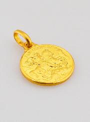 Médaille Saint Georges en Plaqué Or - 14mm