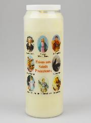 Bougie de Neuvaine Prier nos Saints Protecteurs - 17.5cm