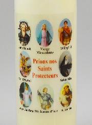 Bougie de Neuvaine Prier nos Saints Protecteurs - 17.5cm