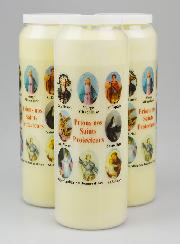 3 Bougies de Neuvaine Prier nos Saints Protecteurs