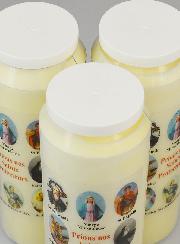 3 Bougies de Neuvaine Prier nos Saints Protecteurs