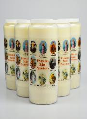 Lot de 6 Bougies de Neuvaine Prier nos Saints Protecteurs
