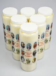 Lot de 6 Bougies de Neuvaine Prier nos Saints Protecteurs