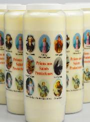 Lot de 6 Bougies de Neuvaine Prier nos Saints Protecteurs