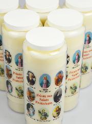 Lot de 6 Bougies de Neuvaine Prier nos Saints Protecteurs
