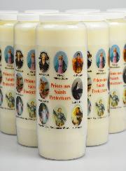 Lot de 10 Bougies de Neuvaine Prier nos Saints Protecteurs