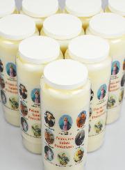 Lot de 10 Bougies de Neuvaine Prier nos Saints Protecteurs