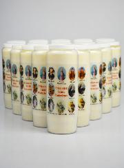 Lot de 20 Bougies de Neuvaine Prier nos Saints Protecteurs