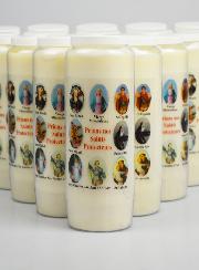 Lot de 20 Bougies de Neuvaine Prier nos Saints Protecteurs
