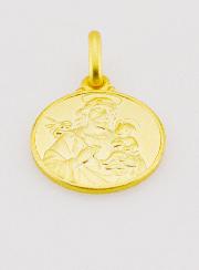 Médaille Saint Joseph en Plaqué Or - 14mm