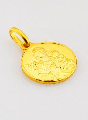 Médaille Saint Joseph en Plaqué Or - 14mm