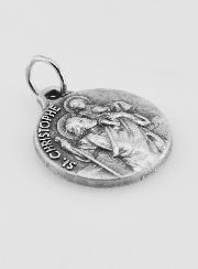 Médaille Saint Christophe en Métal Argenté - 18mm