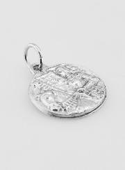 Médaille Sainte Jeanne d'Arc en Métal Argenté - 18mm