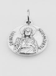 Médaille Sainte Philomène en Métal Argenté - 18mm