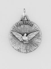 Médaille Saint Esprit en Métal Argenté - 18mm