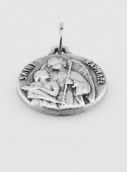 Médaille Saint Raphaël en Métal Argenté - 18mm