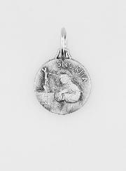 Médaille Sainte Rita en Métal Argenté - 12mm