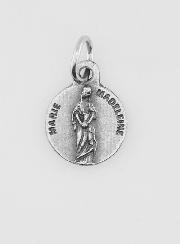 Médaille Sainte Marie-Madeleine en Métal Argenté - 12mm