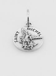 Médaille Saint Michel Archange en Métal Argenté - 12mm
