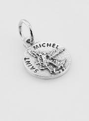 Médaille Saint Michel Archange en Métal Argenté - 12mm