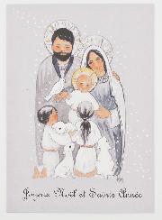 Carte de Voeux Nativité à la Crèche - 10 X 15cm