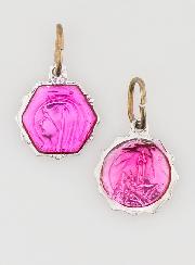 Médaille Vierge Marie 11mm - Rose Fushia