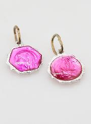 Médaille Vierge Marie 11mm - Rose Fushia