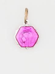 Médaille Vierge Marie 11mm - Rose Fushia