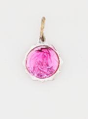 Médaille Vierge Marie 11mm - Rose Fushia