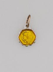 Médaille Vierge Marie 8mm - Jaune