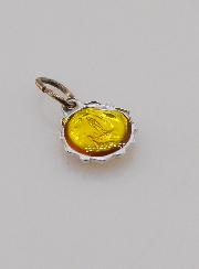 Médaille Vierge Marie 8mm - Jaune