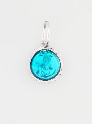 Médaille Vierge Marie 8mm - Turquoise