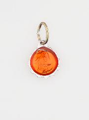 Médaille Vierge Marie 8mm - Orange