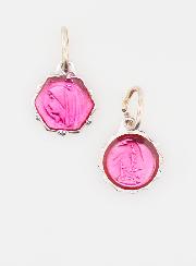 Médaille Vierge Marie 8mm - Rose Fushia