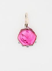 Médaille Vierge Marie 8mm - Rose Fushia