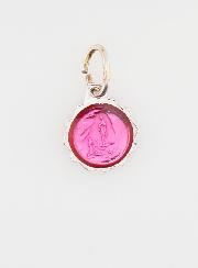 Médaille Vierge Marie 8mm - Rose Fushia